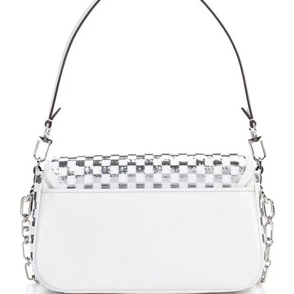 Michael Kors Parker Check Print Medium Convertible Pouchette Shoulder Bag - NWT! - Picture 3 of 4